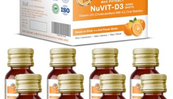 The Old Natural Nuvit D3 Vitamin D3 60000 Iu I Cholecalciferol Vitamin D3 Oil 60000 Iu Sugar Free Nano Shots I Once In A Week – 5Ml (Pack Of 8 Nano Shots – 40Ml)