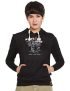 Campus Sutra Womens Printed Black Sweatshirt (Aw15_H_W_New_Bl_M)