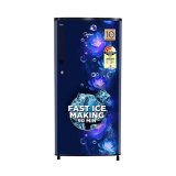 Midea 190 L 3 Star Direct Cool Refrigerator (Mrd190D3Hpcb, Blue, Flower, 2025 Model)
