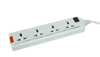Havells 4 Way Extension Board With Surge & Spike Protection|For Power Requirements Up To 1440W |1.5 Mtr Isi Certified Copper Wire| Led Indicator | Rating -6A, 240V | Home & Office Use, 10 Volts