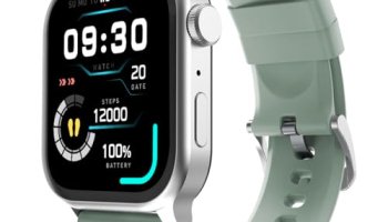 Fire‑Boltt Rise Smart Watch 1.85″ Hd Display With Bluetooth Calling, Ai Voice Assistant, Rotating Crown,Spo2 & Heart Rate Monitor, 120+ Sports Modes,Ip67 Waterproof Smart Watch For Men & Women – Beige