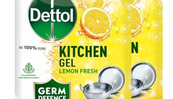 Dettol Lemon Fresh Dishwash Liquid And Kitchen Gel || Cuts Tough Grease || Remove Germs || 1500Ml, (Refill Pack) (Pack Of 2)