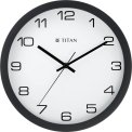 Titan Analog 30 Cm X 30 Cm Wall Clock(Black, With Glass, Standard)
