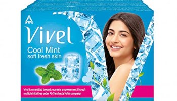 Vivel Cool Mint, Soft Fresh Skin Soap, 600G (150G – Pack Of 4), Soap For Women & Men For Soft, Glowing & Moisurised Skin, All Skin Types