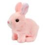 Aiersa Hopping Rabbit Interactive Electronic Pet Plush Bunny Toy With Sounds And Movements Animated Walking Wiggle Ears Twitch Nose Gift For Toddlers Birthday, Pink, 7”