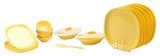 Signoraware Plastic Dinner Set – 23 Pieces, Lemon Yellow