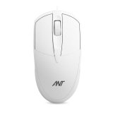 Ant Globe 10 Wired Optical Mouse With 1200 Dpi, Usb Connectivity, Lightweight Design, Durable 3 Buttons, Compatible With Windows/Mac/Linux White