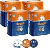 Duggu Soft Baby Diaper Pants | 12-17 Kg | Up To 10 Hours Absorption | Pack Of 4 – Xl(112 Pieces)