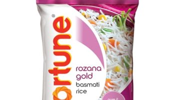 Fortune Rozana Gold Basmati Rice 5Kg | Cooked Grain Upto 15 Mm | Fluffy, Non-Sticky Rice | Everyday Basmati Rice