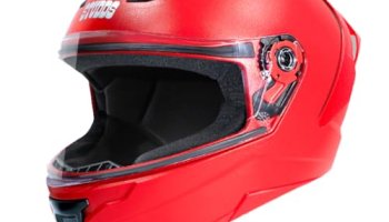 Studds Raider Isi Certified Full Face Motorcycling Helmet For Men And Women With Spoiler And Clear Visor(Red-Xl)