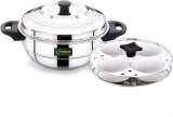 Fortuna Mini Idli Maker Stainless Steel 2 Plates, 8 Idli | Idly Multipurpose Kadai Induction & Standard Idli Maker(2 Plates , 8 Idlis )
