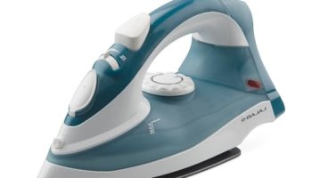 Bajaj Mx 3 Neo Steam Iron | 1250 Watts Power For Faster Ironing | Vertical & Horizontal Ironing | Spray Function | Anti-Bacterial & Non-Stick Soleplate Coating | 2-Yr Warranty By Bajaj 【Blue】