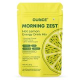 Ounce Hot Lemon Energy Drink Mix (10 Cups) | Sugar Free Energy Drink Powder With Caffeine, L-Theanine, Inulin, Vitamin C & B12 For Focus & Calm Energy | Lemon Tea Flavour Wellness Drink | 20G