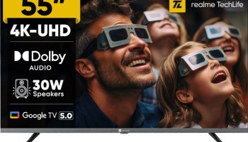 Realme Techlife 139 Cm (55 Inch) Ultra Hd (4K) Led Smart Google Tv(55Uhdgdrddvb)