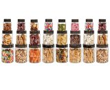 Cello Diamond Plastic Kitchen Storage Containers Set Of 24 With Lids (8 X 300Ml, 8 X 650Ml, 8 X 1200Ml), Clear For Grains, Pulses, Spice, Cereals, Cookies, Dry Fruits | Fridge Storage Container