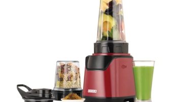 Usha Blender Nutrimagna Pro | 600W |On The Go Blender| Stainless Steel Blades| Spill Proof Spout And Store Lid | 2 Blade Assembly | Maroon