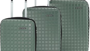 Metronaut Grid Set-3 (20Inch+24Inch+28Inch) Cabin & Check-In Set 4 Wheels – 28 Inch