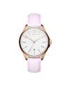Mvmt Coronada Qtz Basic Analog Calendar White Round Dial Women’S Watch, Rose Leather Material, Rose Band – 28000021-D