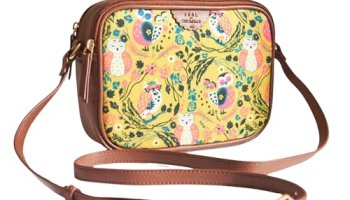 Teal By Chumbak Women’S Sling Bag, Printed Canvas Crossbody Bag With Pu Accents, Lightweight And Stylish Shoulder Bag With Zipper Closure For College, Office, Travel And Daily Use