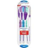 Sensodyne Expert Toothbrush | 20X Slimmer Bristles For Expert Cleaning | Toothbrush Set Pack Of 3 (Buy 2 Get 1 Free), Multicolour | Dentist Recommended Brand, Manual, Adult