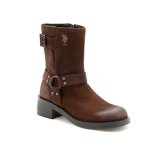 U.S Polo Assn. Womens Sabrina Engineer Boots – (Uk3) (Us4) (1Fd24985K06)