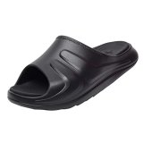 Xtep Men’S Black Solid Eva Foam Sole Basketball Sliders (7.5 Uk)