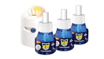 All Out Ultra Liquid Vaporizer, Machine + 3 Refills (45Ml Each) | Kills Dengue, Malaria & Chikungunya Spreading Mosquitoes| India’S Only Mosquito Killer Brand Recommended By Indian Medical Association