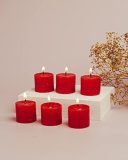 Auradecor Fragrance Votive Candles || Smokeless Scented Candle || Aroma Candles || Candles For Decoration || Wedding Candle || Burns Upto 8 Hours (Pack Of 6) (Raspberry)