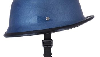 Sage Square German Retro Style World War Inspire Half Helmet (Blue Glossy) (Small) (Non-Motorized)