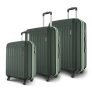 Safari Genius Alley Set Of 3 (Cabin + Medium + Large) Trolley Bags Hard Case Polypropylene, 4 Wheels, 360 Degree Wheeling Luggage, Suitcase For Travel, Trolley Bags For Travel, Deep Forrest