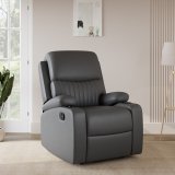 Flipkart Perfect Homes Leatherette Manual Recliner(Finish Color – Grey, Diy(Do-It-Yourself))