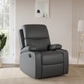 Flipkart Perfect Homes Leatherette Manual Recliner(Finish Color – Grey, Diy(Do-It-Yourself))
