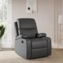 Flipkart Perfect Homes Leatherette Manual Recliner(Finish Color – Grey, Diy(Do-It-Yourself))