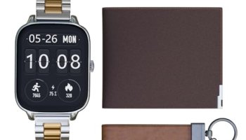 Vibez Elite Luxury Smart Watch For Men&Gift Box- Premium Stainless Metal Straps,1.83″ Hd Display,60 Sports Mode,Bt Calling Smartwatch For Man-Ideal Gift For Men(Key Chain&Wallets For Men),Two Tone