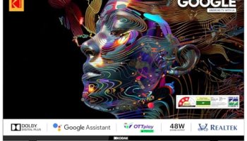 Kodak 80 Cm (32 Inches) Matrix Series Qled Android Google Tv 32Mt5077 Hd Ready (Black)