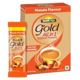 Tata Tea Gold All-In-1 Instant Premix Masala Tea, 14G Per Serve, Quick & Easy To Make Masala Chai, 10 Sachets