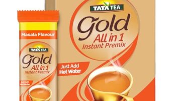 Tata Tea Gold All-In-1 Instant Premix Masala Tea, 14G Per Serve, Quick & Easy To Make Masala Chai, 10 Sachets