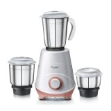 Prestige 500W Nexus Mixer Grinder With 3 Stainless Steel Jars|1200Ml Wet Jar,800Ml Dry Jar, 400Ml Chutney Jar|3 Super-Efficient Blades|3 Motor Setting|Sturdy Handles |2 Yrs Warranty|White & Rose Gold