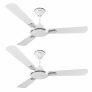 Havells 1200Mm Festiva Es Ceiling Fan | Premium Finish, Decorative Fan, Elegant Looks, High Air Delivery, Energy Saving, 100% Pure Copper Motor | 2 Year Warranty | (Pack Of 2, Pearl White Silver)