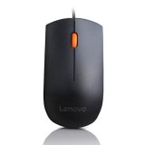 Lenovo 300 Wired Plug & Play Usb Mouse, High Resolution 1600 Dpi Optical Sensor, 3-Button Design With Clickable Scroll Wheel, Ambidextrous, Ergonomic Mouse For Comfortable All-Day Grip (Gx30M39704)