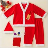 Graphene Santa Claus Dress Christmas Santa Costume For Children With Jacket Pant Cap Pouch For Kids Babies Boy & Girls Size -4 (Age: 4-6 Years)