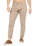 Highlander Men Khaki Tapered Fit Easy Wash Chinos Trousers