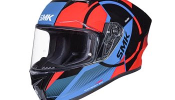 Smk Stellar Sports S01 Faro Helmet Isi Dot & Ece- 06 Certified Full Face Helmet With Anti Fog Clear Visor Helmet