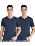 Amazon Brand – Symbol Men’S Solid Regular T-Shirt (Pack Of 2) (Ss20Symtee35-D_Blue S)