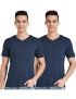 Amazon Brand – Symbol Men’S Solid Regular T-Shirt (Pack Of 2) (Ss20Symtee35-D_Blue S)
