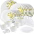 Cello Pack Of 47 Opalware Dazzle Series Spring Tulip Crockery Set |Dishwasher Safe |Light-Weight Dinner Set(White, Microwave Safe)