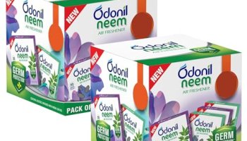 Odonil Bathroom & Toilet Air Freshener, Neem Mixed Fragrance Blocks – Jasmine, Lavender, Orchid, Rose, Long Lasting Fragrance, Lasts Upto 30 Days, Germ Protection, 384G (48G X Pack Of 8)
