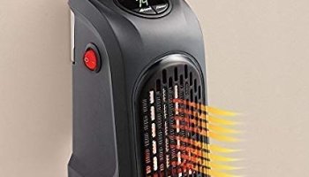 Ruhish 400W Portable Plug-In Digital Electric Handy Air Warmer Blower Adjustable Timer Digital Display Heater For Home/Office/Camper (Multicolour)