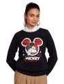 Amazon Brand – Symbol Women’S Official Disney Cotton Blend Round Neck Sweatshirt Ss23-D-Sym-Wswt-202_Dk Blue_M
