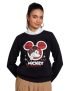 Amazon Brand – Symbol Women’S Official Disney Cotton Blend Round Neck Sweatshirt Ss23-D-Sym-Wswt-202_Dk Blue_M